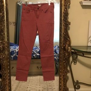 J. Crew Nantucket Red Skinny Jeans Pants